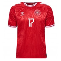 Camiseta Dinamarca Victor Kristiansen #17 Primera Equipación Eurocopa 2024 manga corta